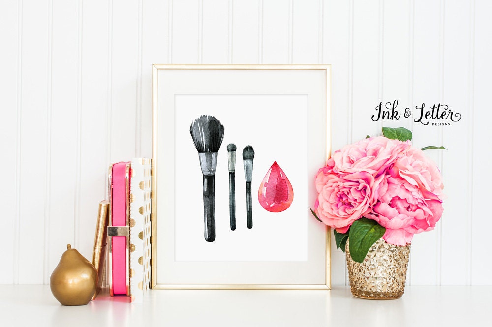 Bathroom Wall Decor Vanity Decor Makeup Printable Makeup