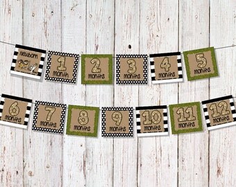 Where the Wild Things Are Banner, Milestone Banner, Monthly Banner, Birthday Party, First Birthday, Picture Banner, Wild ONE Birthday Party