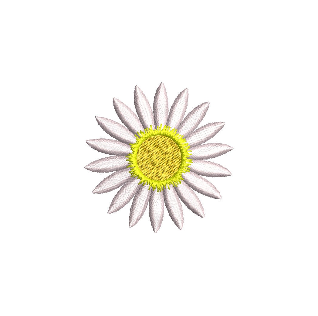 DAISY FLOWER machine embroidery design Instant Download