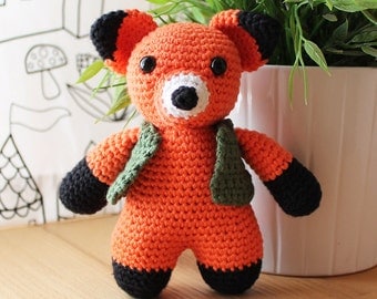Fox - Animalius. Amigurumi Pattern PDF, Animal Toy, Nursery Doll, Crochet Pattern, Cute Children Gift, DIY, Art Crafts, Instant download
