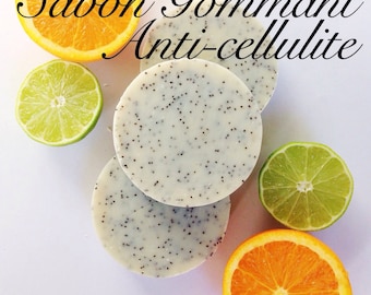 SOAP Exfoliating anti-cellulite / / exfoliating soap / / Handmade soap / / natural / / Organic / / Essentials oils
