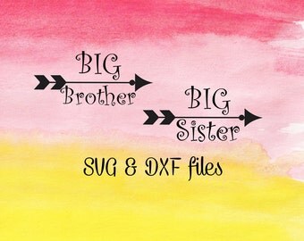 Big Sister SVG cut file, Big Brother SVG, Tribal Arrow svg, Dxf for silhouette, Cricut files, Cuttable Design, Brother bundle, Iron On DXF
