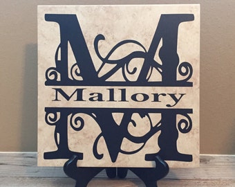 Decorative Tiles, Established Sign, Teacher Gifts, Christmas Gifts, Co-Worker Gift, Name Sign, Last Name Sign, Wedding Gifts, Personalized