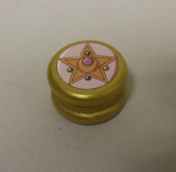 Wood Gold Sailor Moon Herb Grinder 2 Cute 2 Piece Weed