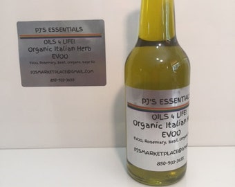 Organic EVOO Italian Herb , or Lemon infused