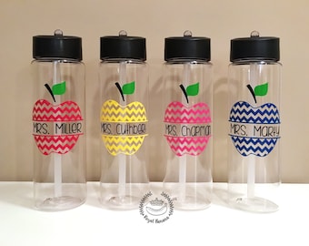 Personalized Teacher Water Bottle, Personalized Teacher Gift, Custom Teacher Appreciation Gift