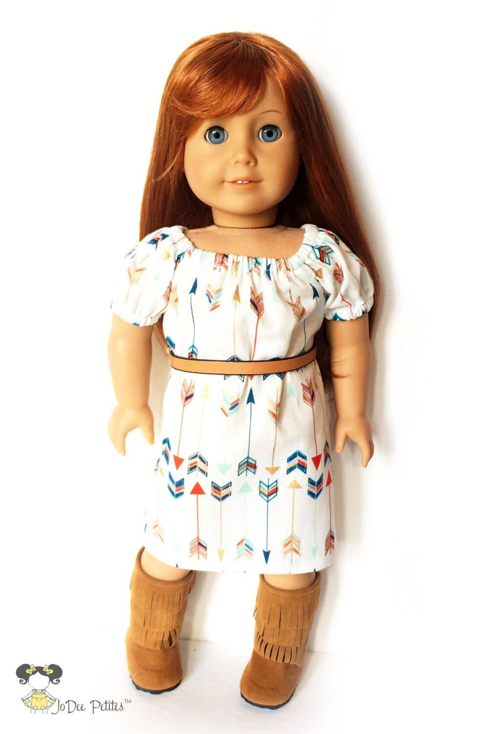 18 inch Doll Clothes Peasant Dress Arrows Gold by JoDeePetites