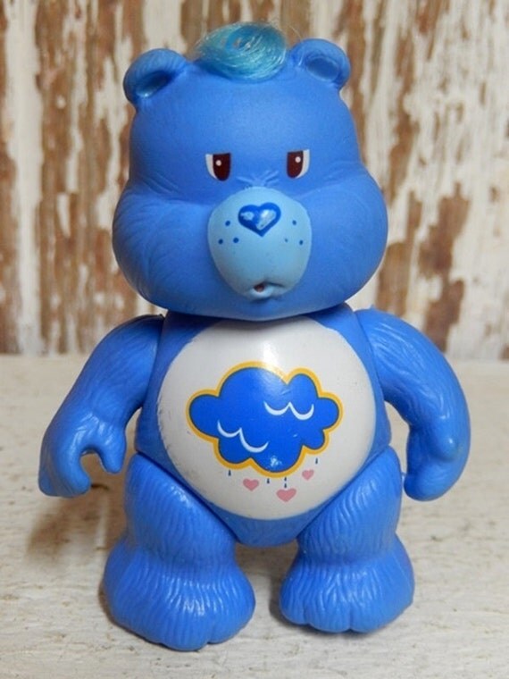 Care Bears Grumpy Bear Kenner PVC Figure Vintage by NaochanShop