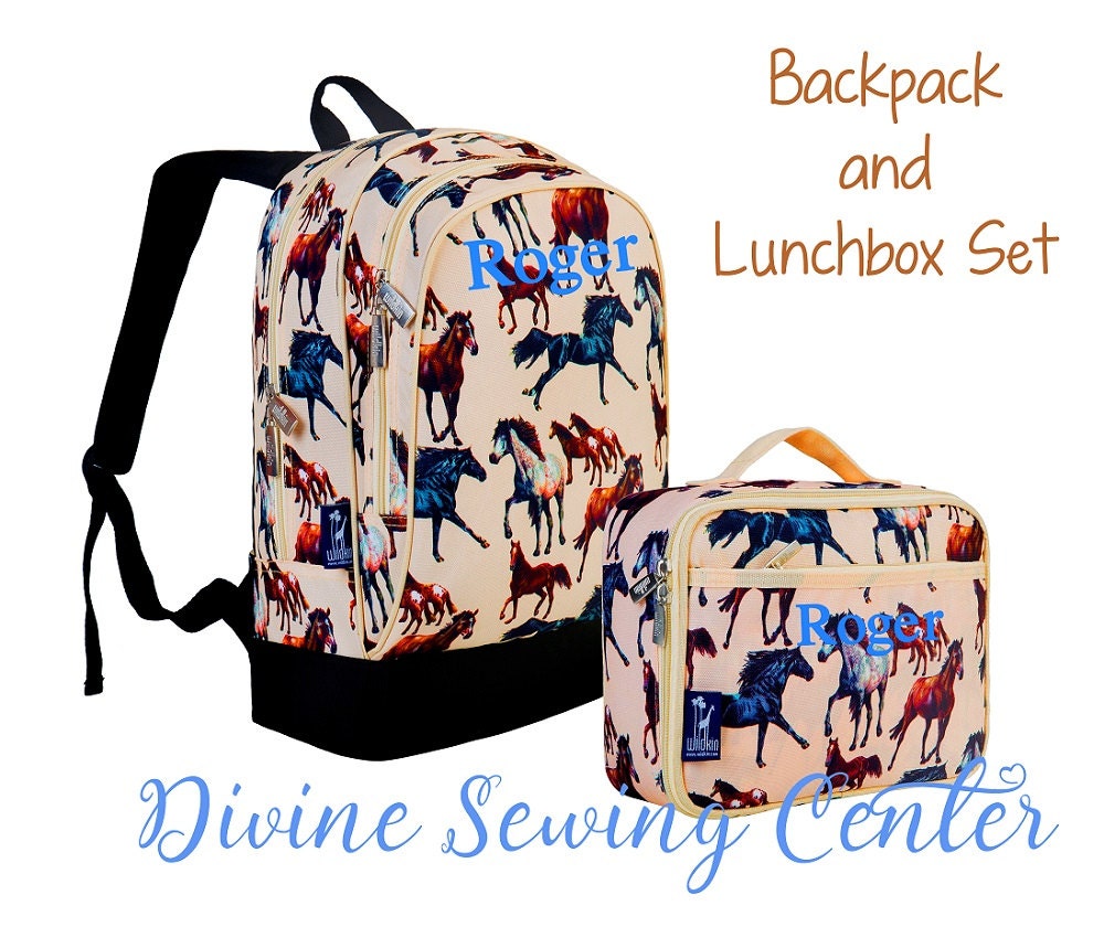 Personalized Backpack and Lunch Box Set. by DivineSewingCenter