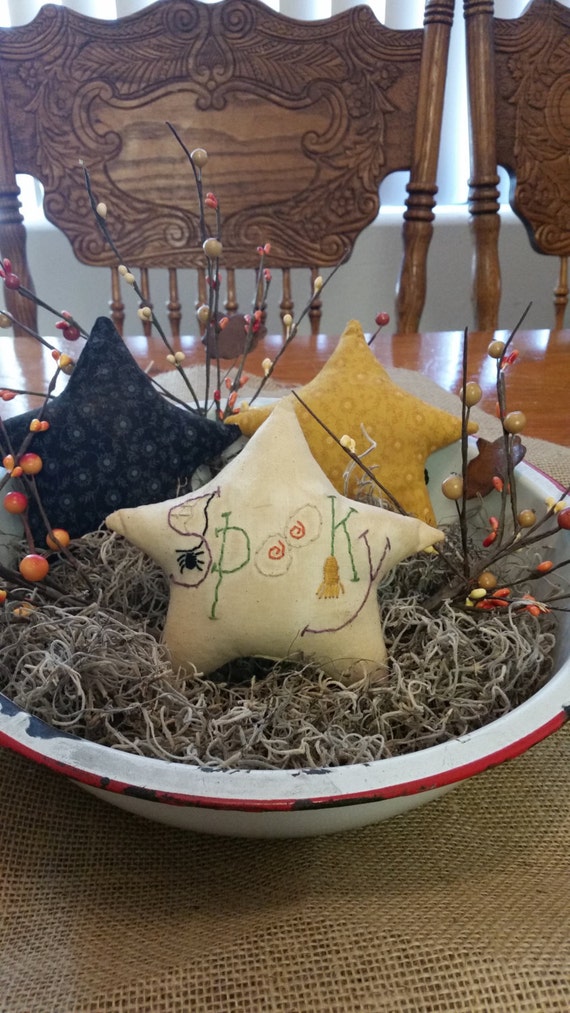 Halloween stars fall stars ornies bowl fillers fall decor Halloween decor OFG FAAP primitive Halloween stars