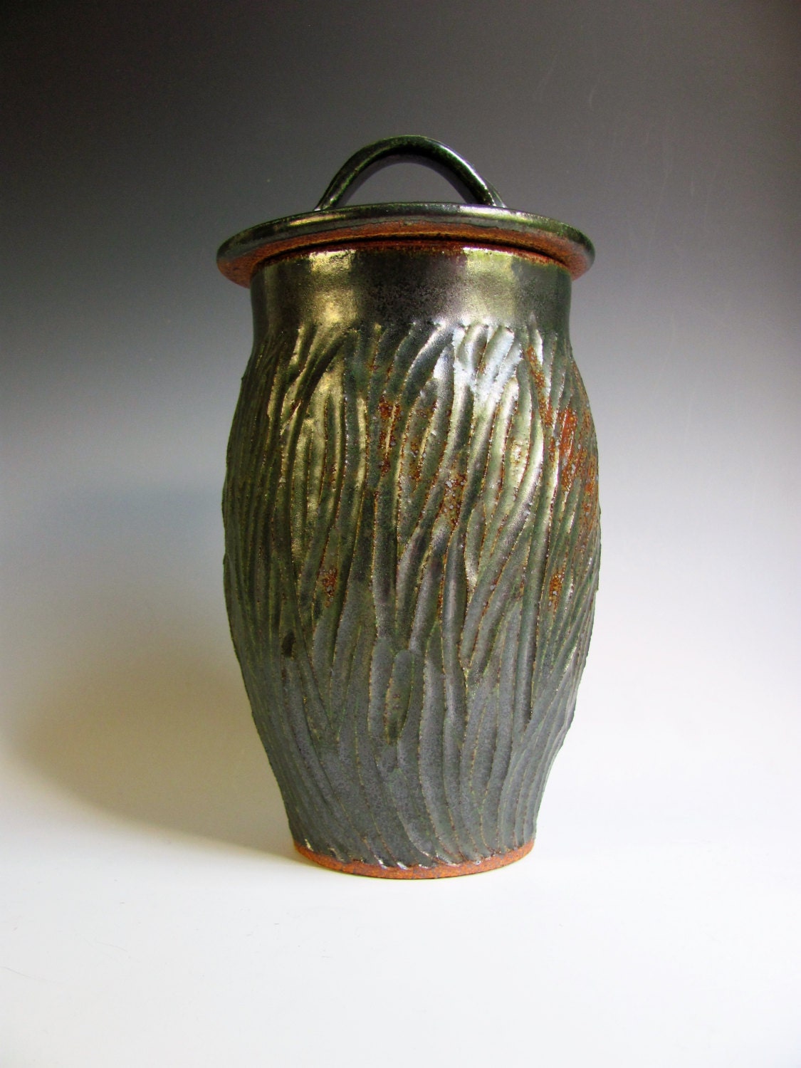 Dark Green Ceramic Jar Ceramic Jar With Lid Ceramic