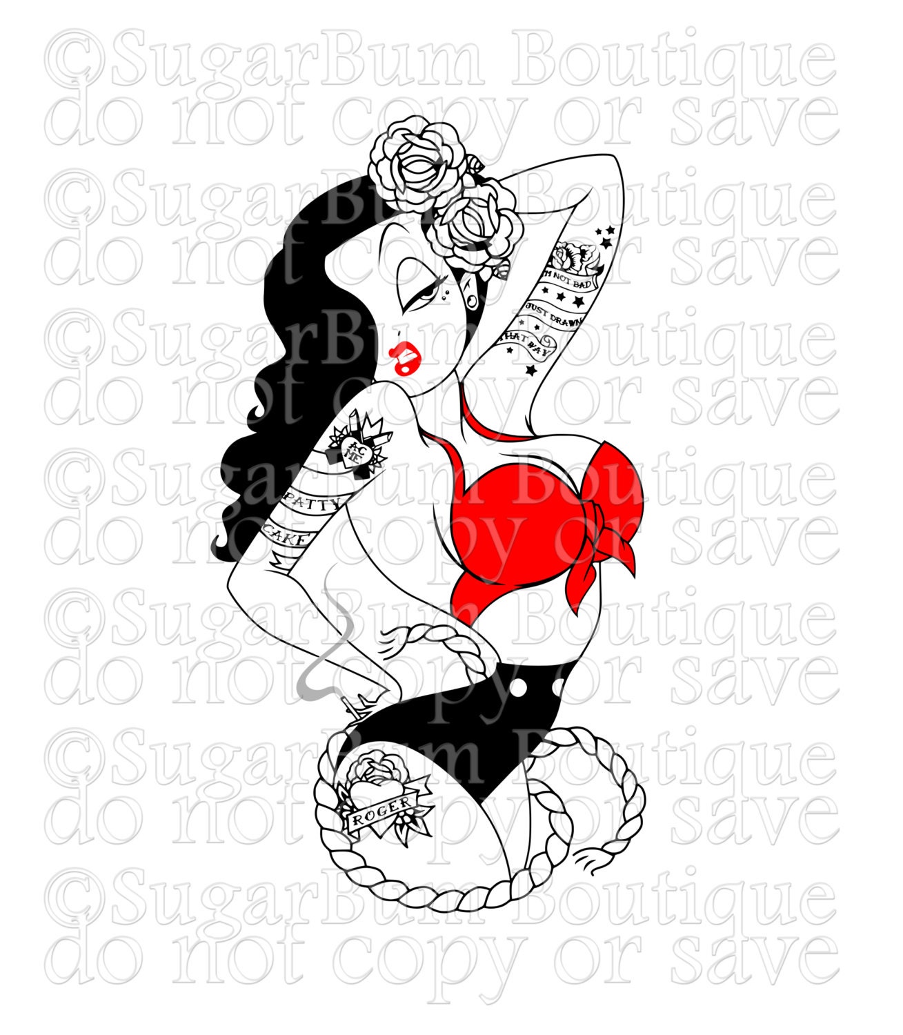 Pinup Jessica Rabbit svg