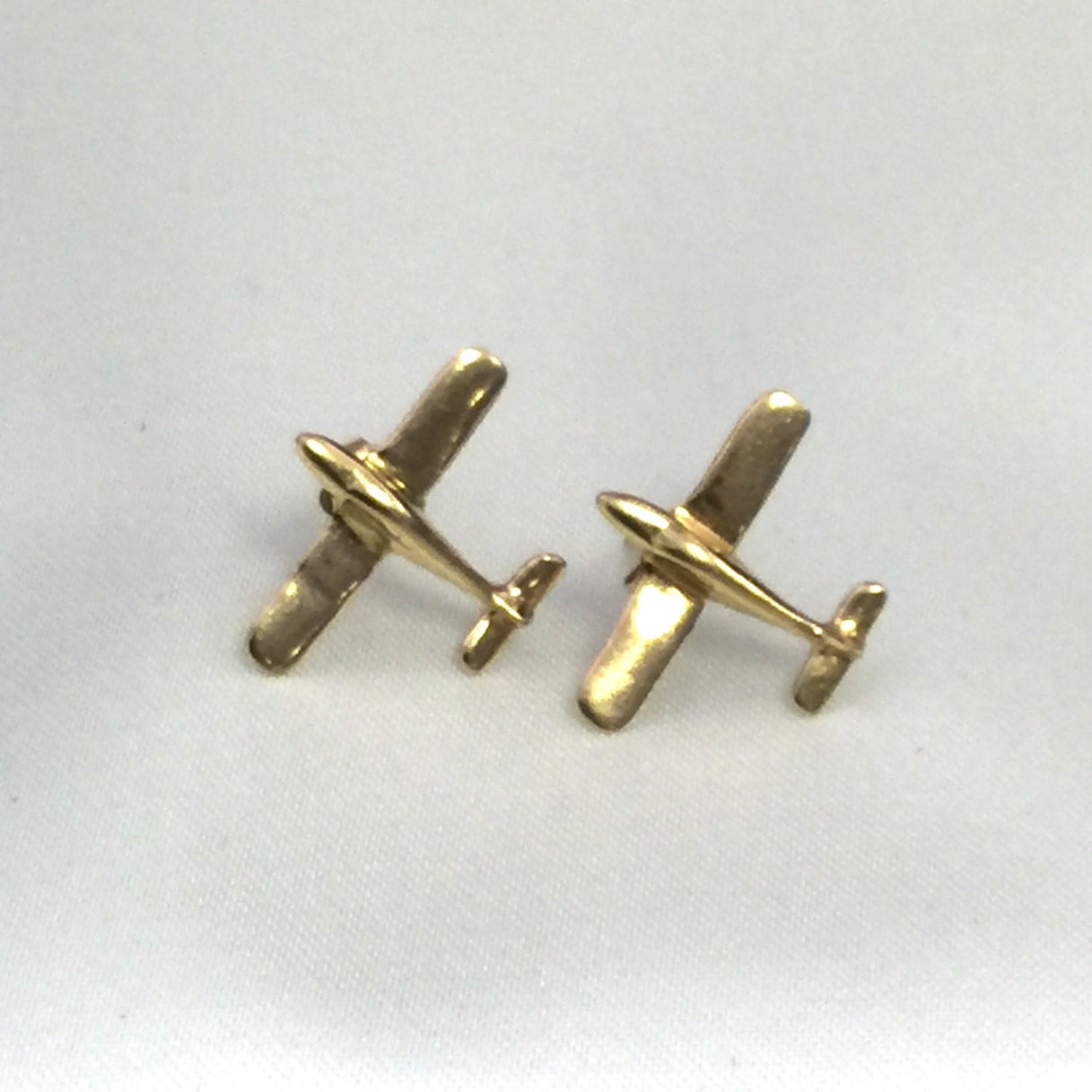 Vintage Gold Airplane Earrings Plane Earrings Vintage