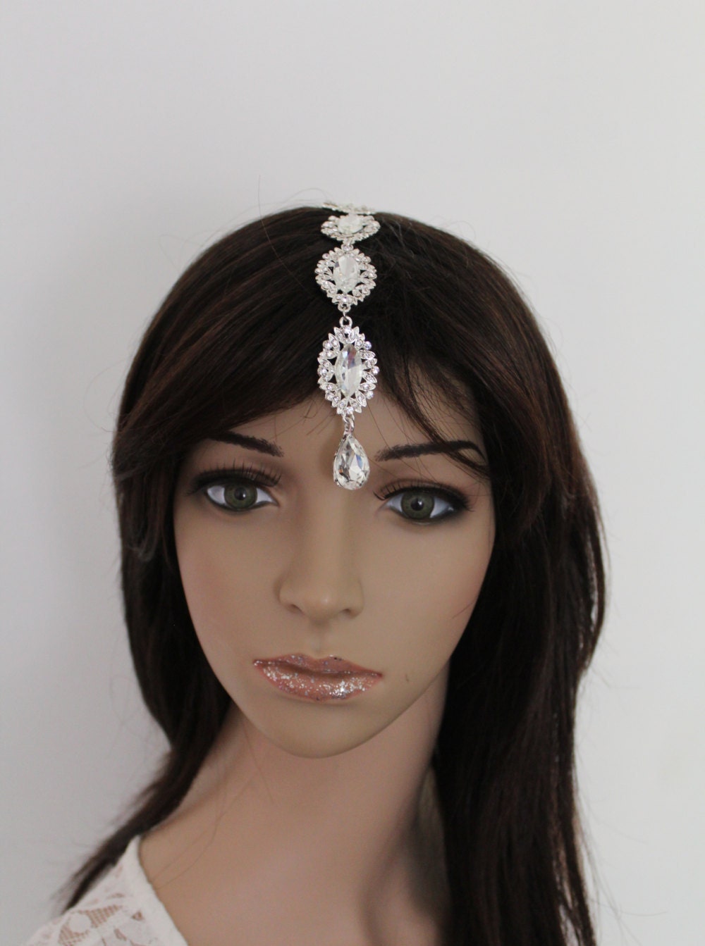 bridal forehead headpiece wedding hair jewellery bridal