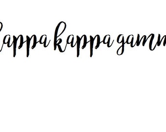 calligraphy kappa kappa gamma