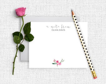 Personalized Stationery, Personalized Stationary, Personalized Note Cards, Thank You Note Cards, Stationery Set, Custom Stationery, FL03