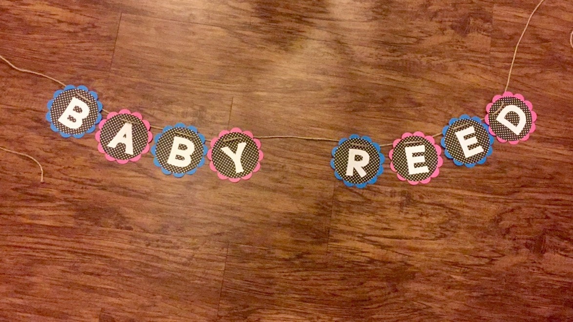 Personalized Baby Shower Banner by LoveLittleBee on Etsy