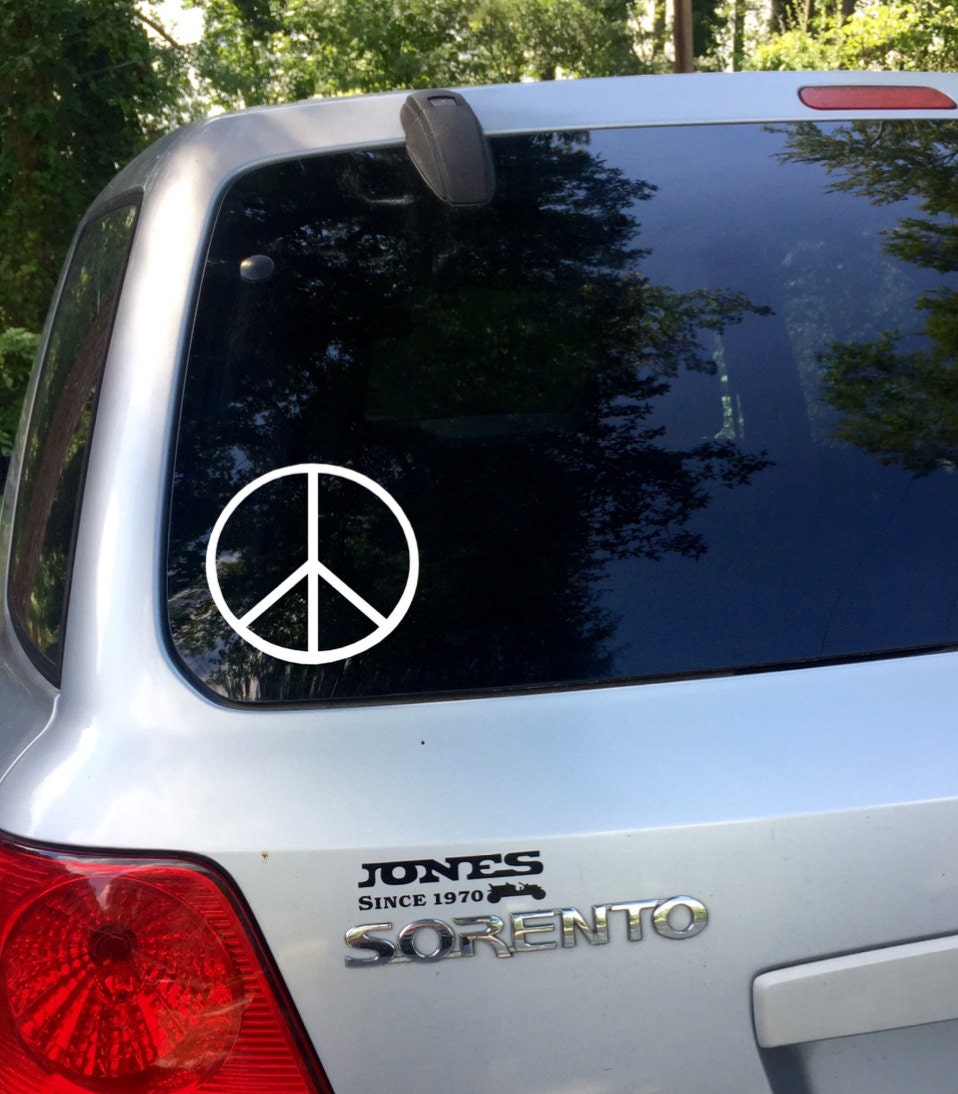 Peace Sign Vinyl Decal car decals car by SassyHootsDesigns