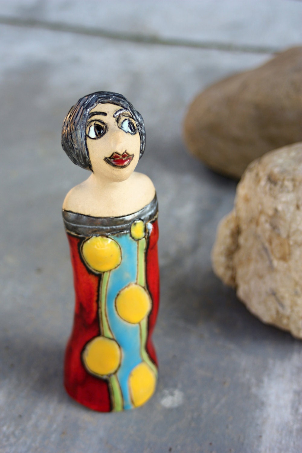human miniature ceramic statue