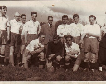 Vintage Photo - Men Photo - Football players - Soccer - Gang of Polish Youth - Sportsmen - Vintage Snapshot - Polish Photo - 1930s photo