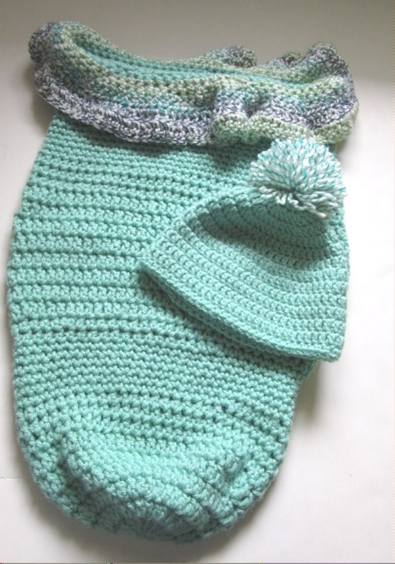 Baby Swaddling Set Sleeping Bag Sleepsack Green Blanket