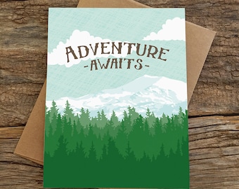 graduation card / adventure awaits