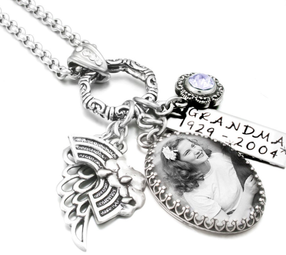 Memorial Jewelry Photo Jewelry Memorial by BlackberryDesigns