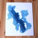 Great Salt Lake - original 8 x 10 papercut art