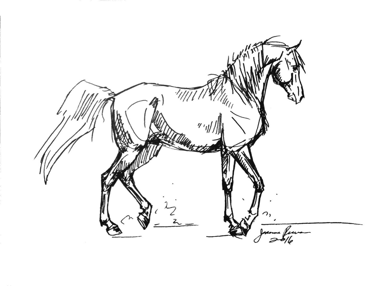 Долговязая лошадь рисунки Хендриксона