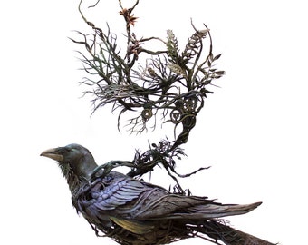 corvid III - raven - Original Giclee Edition Print - 13x19"