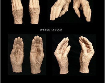 Elderly Female Life Cast Mannequin Hands Highly Detailed - Life Size