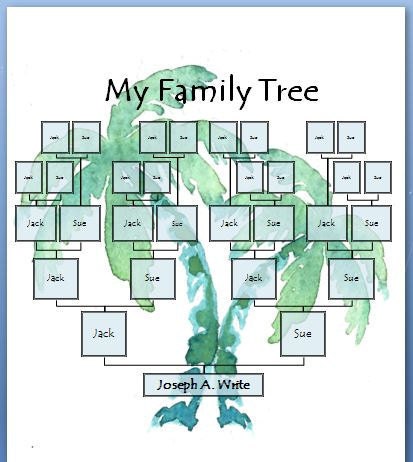 Family Tree- Digital Download Template- Palm tree from RidgeLightRanch ...
