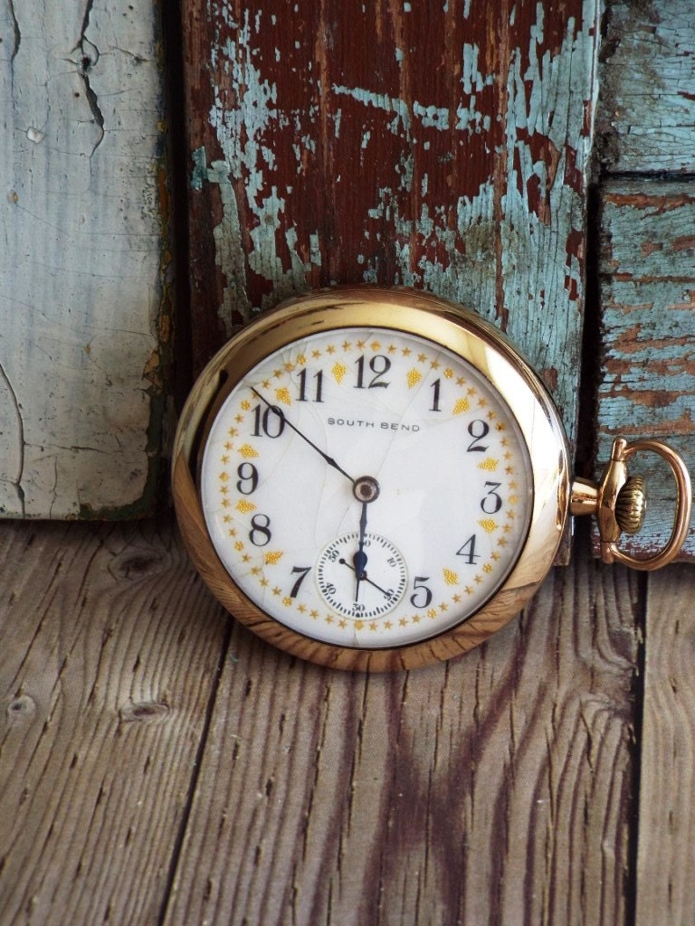 Antique South Bend Pocket Watch 1906 by avintageobsession on