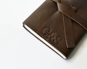 Personalized Anniversary Gift, Leather Journal, Leather Anniversary Gift for Men, Husband Gift, Third Anniversary Gift for Wife, 4x6
