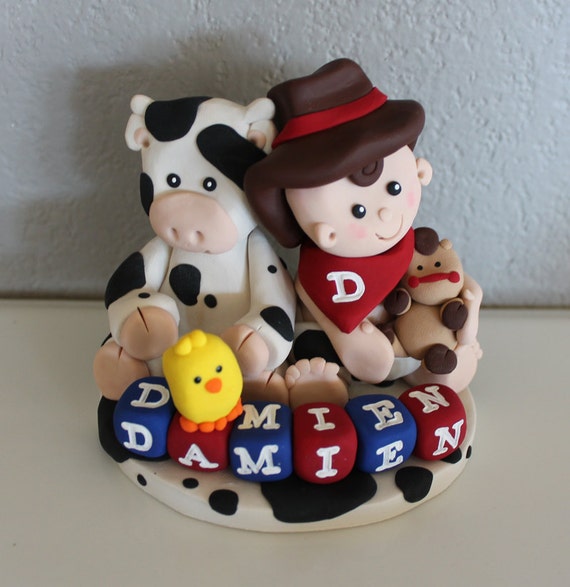 Custom Two Figure Cake Topper for Birthday or Baby Shower