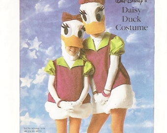 Simplicity 7734 Adult 80s Daisy Duck Costume Sewing Pattern Size Medium Bust 36 to 38