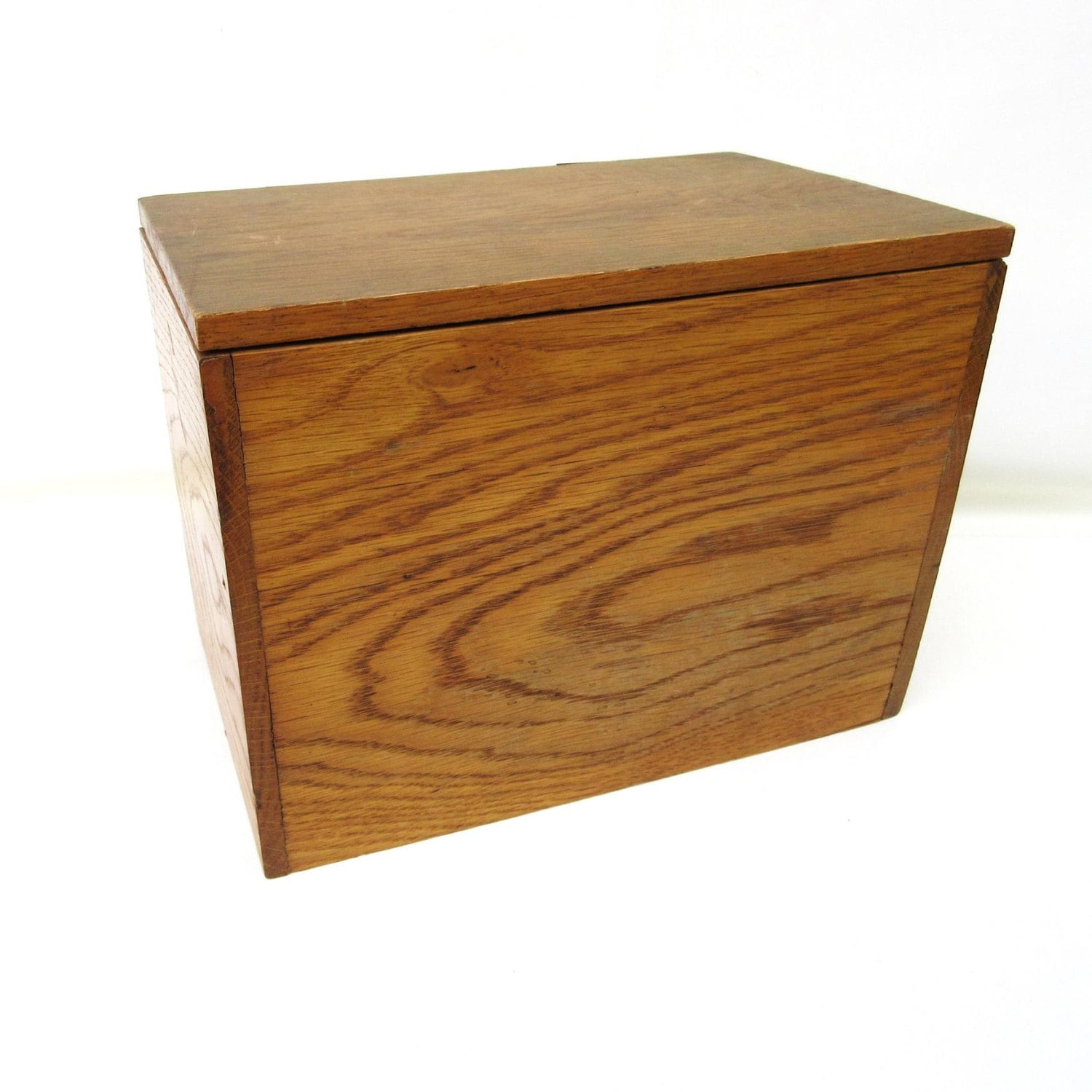 Rustic Wood Box with Lid / Hinged Pine Box / Wooden Storage