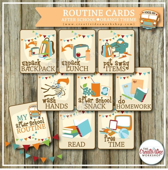 After School Routine Cards Neutral Theme by CreativiDeeWorkshop