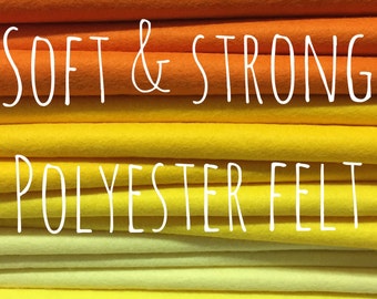 Polyester Felt - 51 colours - Soft and Strong - EN71 tested