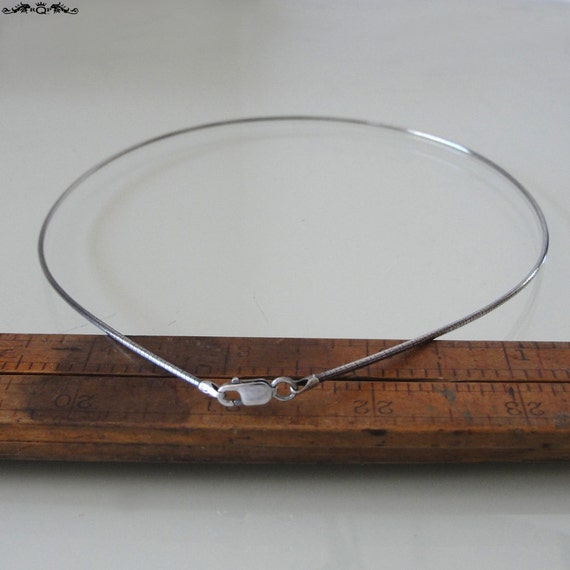 silver omega necklace 18 inch