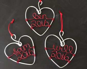 Personalized Christmas Ornaments, Set of Ornaments, Personalized Family Christmas Ornaments, Holiday Gift Ideas, Xmas Gifts, Xmas Ornaments