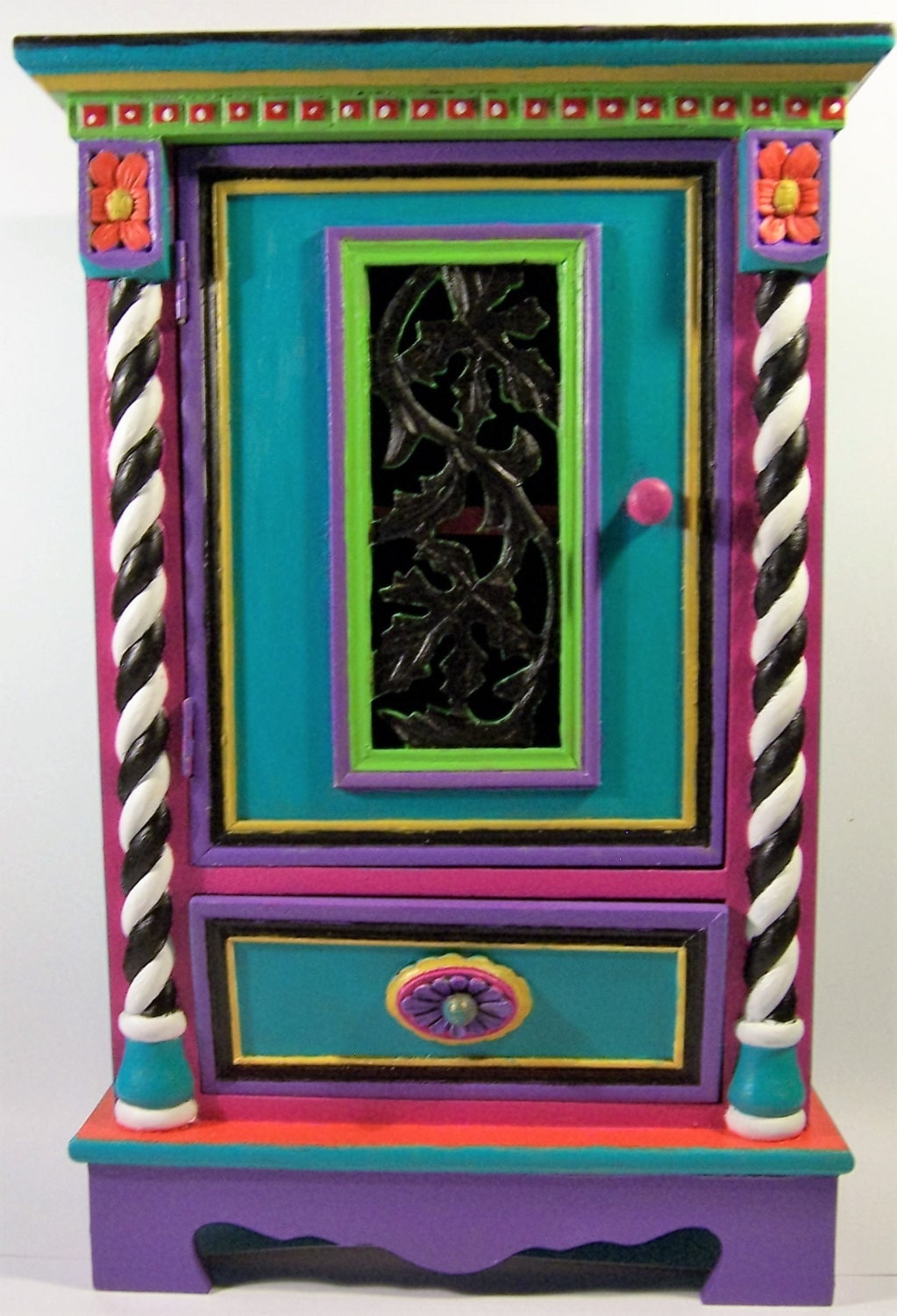 Hand painted BoHo Jewelry Box
