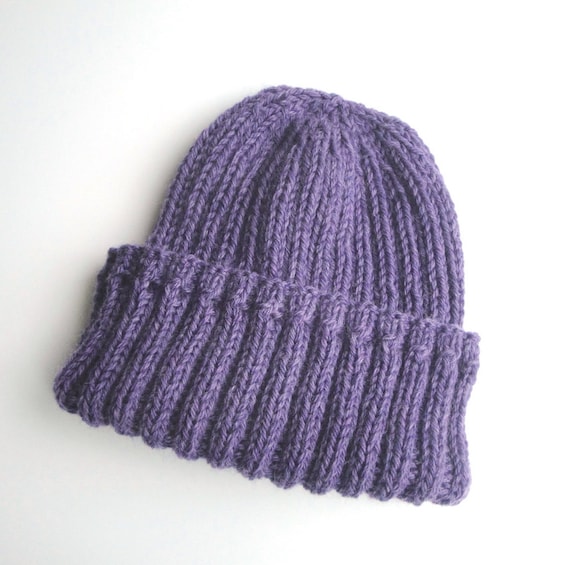 Women's Beanie Hat Easy Knit Pattern, Easy Hat Pattern ...
