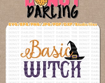 Instant Download: Basic Witch, Halloween File Cutting Files Roland Cricut etc. svg / eps / pdf / dxf / png / jpg / Halloween SVG