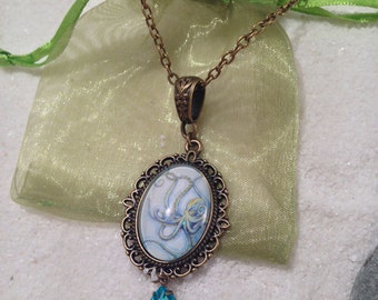 Octopus Necklace - Tattooed Octopus - Mermaid Necklace