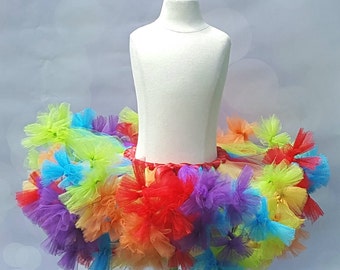 Rainbow Tutu - Rainbow Pettiskirt - Infant Rainbow Tutu - Rainbow Petti Tutu - Petti Tutu - Tutu - Toddler Rainbow Tutu - Tulle Pettiskirt