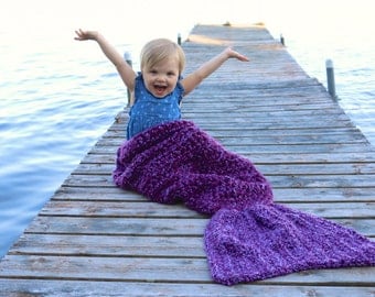 Crochet MERMAID TAIL BLANKET Pattern - Easy Crochet Mermaid Tail Pattern - Mermaid Blanket