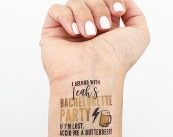 15 Custom Bachelorette Party Temporary Tattoos- Harry Potter