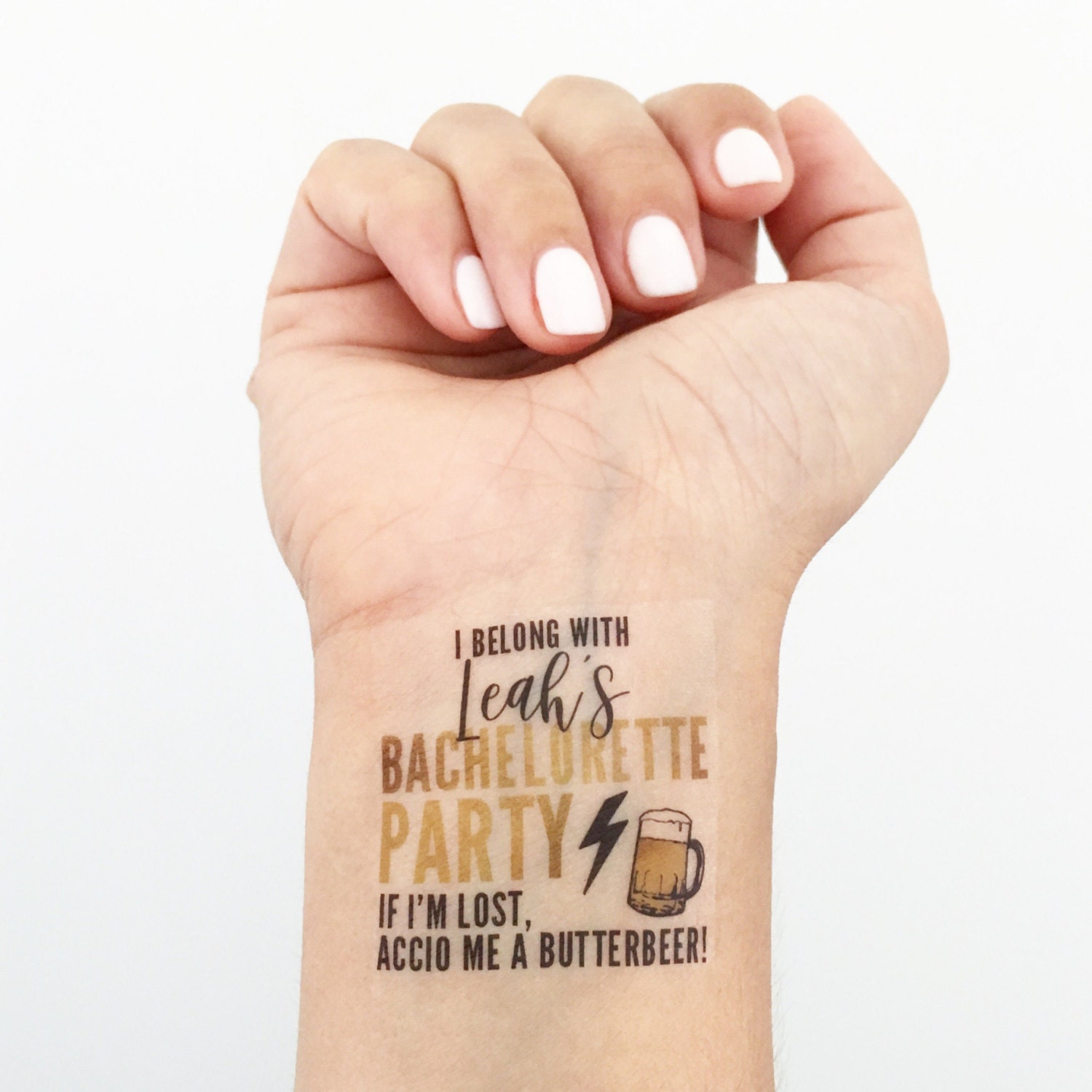 15 Custom Bachelorette Party Temporary Tattoos- Harry Potter