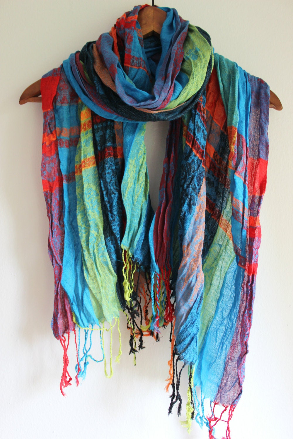 Blue Men scarf Ethnic Men scarves Color Men scarves Striped